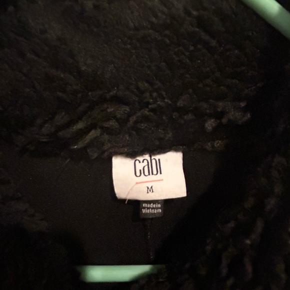 Cabi Vail Elegant Black Women's Teddy Bear coat - Picture 6 of 6